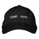 Skinny < happy embroidered hats