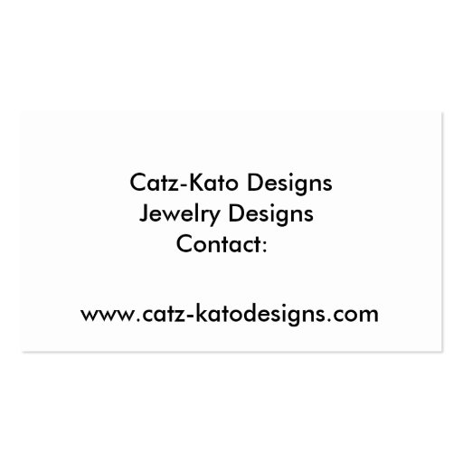 Skinny Jewelry Business Card (back side)