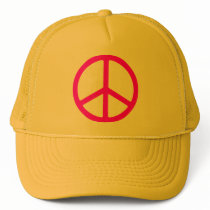 Skinny Pink Peace Sign Mesh Hats