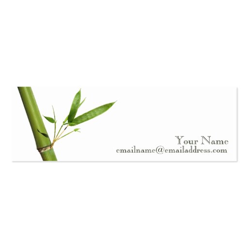 Skinny Profile Card - bamboo Business Card Templates (front side)