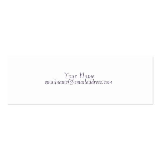 Skinny Profile Card - brocade blue Business Card Templates (back side)