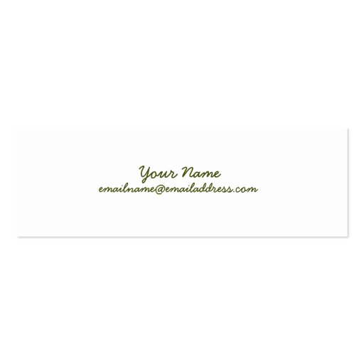 Skinny Profile Card - Flowers Business Card Template (back side)