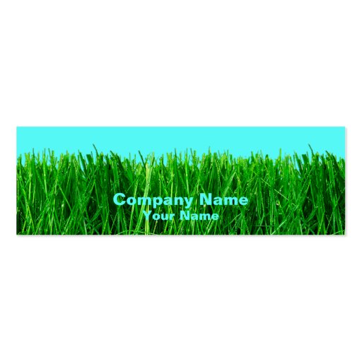 Skinny Profile Card - Grass Business Card Templates (front side)