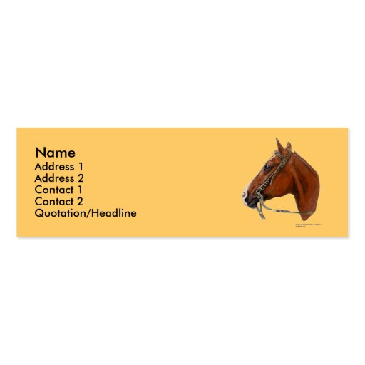 Skinny Profile Card Template - Horse Business Card