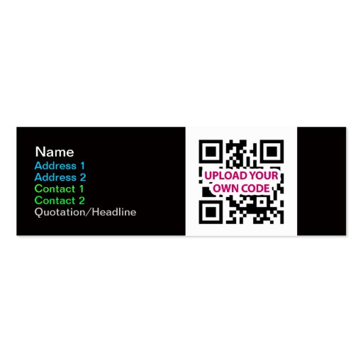 Skinny QR Code Business Cards