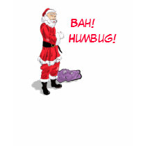 Skinny Santa, Bah! Humbug! t-shirts