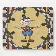 Skinny Snowman Christmas Mousepad