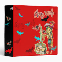 'Skinny Witch' 1.5" Binder in Red binders