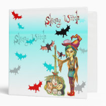 'Skinny Witch' 1.5" Binder in Turquoise binders