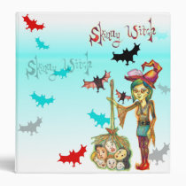 'Skinny Witch' 1.5" Binder in Turquoise binders