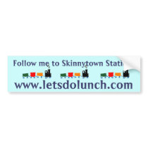 Skinnytown Station bumper sticker bumper stickers