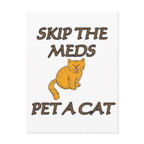 SKIP MED PET A CAT postcards