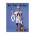Skip Sayles_Don't Miss The Boat! postcard by FUNauticals Skip Sayles_Don't Miss The Boat! postcard
