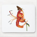 Skipper on Orange Tiger Lily Mouse Mats
