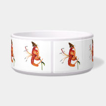 Skipper on Orange Tiger Lily Pet Water Bowls