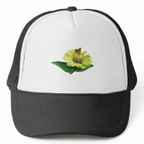 Skipper on Yellow Zinnia hats