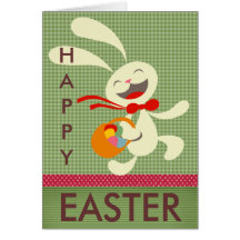 Skipping Easter Bunny Cards