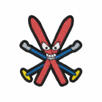 Skis and Poles embroidered shirts by ZazzleEmbroidery Skis and Poles embroidered shirts