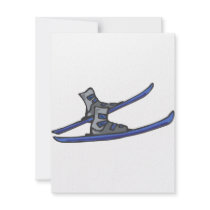 Skis & Boots Personalized Announcement