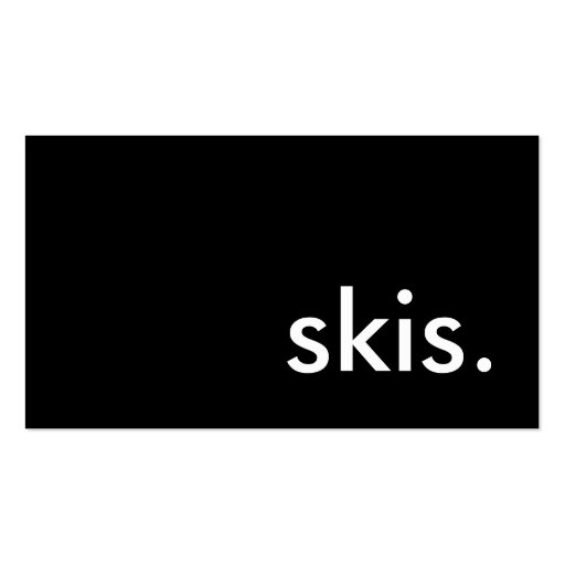 skis. business card templates (front side)
