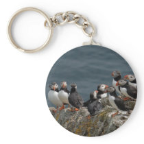 Skomer Island Puffins Keychain