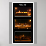 Skopje at night posters