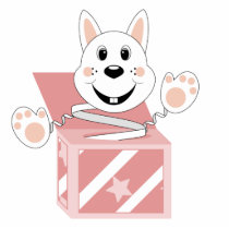 Skrunchkin Rabbit Cotton In Pink Box photo sculptures
