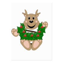Skrunchkin Reindeer With Wreath business cards