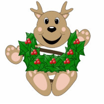 Skrunchkin Reindeer With Wreath photo sculptures by mydeas Skrunchkin Reindeer With Wreath photo sculptures
