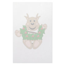 Skrunchkin Reindeer With Wreath stationery by mydeas Skrunchkin Reindeer With Wreath stationery
