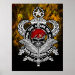 skull2 COLOR FLAMES HUGE Print