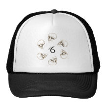 Skull6_logo_white Trucker Hat