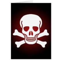 skull 02 greeting card