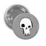 Skull 16-Grey Pinback Buttons