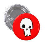 Skull 16-Red Buttons
