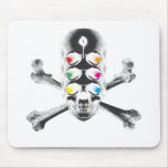 Skull 6 Eyes (negative) Mouse Pads