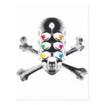 Skull 6 Eyes (negative) postcards