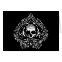 Skull Ace of Spades Greeting Card