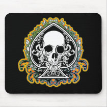 SKULL ACE OF SPADES MOUSE PAD