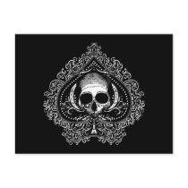 Skull Ace of Spades postcards
