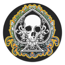 SKULL ACE OF SPADES stickers