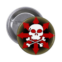 Skull and Arrows Pinback Button