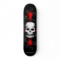 Skull and Barbed Wire Skateboard