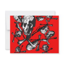 Skull and Bones invitations by GrungeFactory Skull and Bones invitations