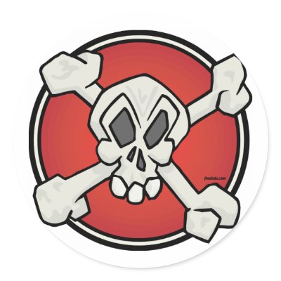 Skull and Bones Sticker Sheet by freelulu