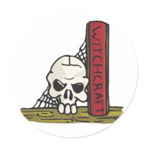 Skull and Book stickers