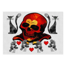 Skull and Cats Business Card Templates