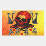 Skull and Cats Stickers