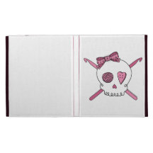 “Skull and Crochet Hooks” iPad Folio Case