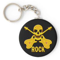 SKULL AND CROSS BASSES KEYCHAINS